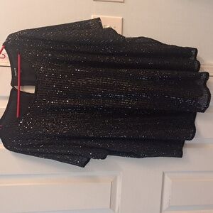 Torrid Black Sequin Blouse